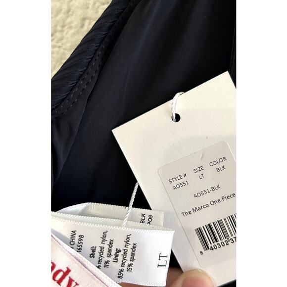 Andie Swim the Marco Ribbed One Piece in Black L Tall NWT - Picture 5 of 7